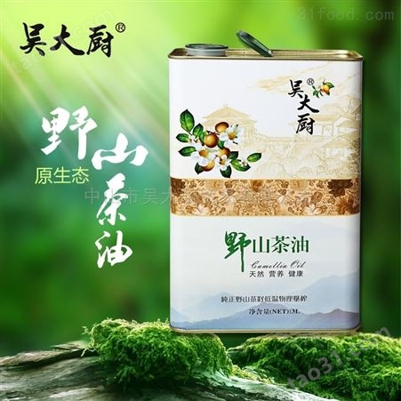 3000ml吴大厨山茶油3l农家茶籽油食用油长寿油茶油